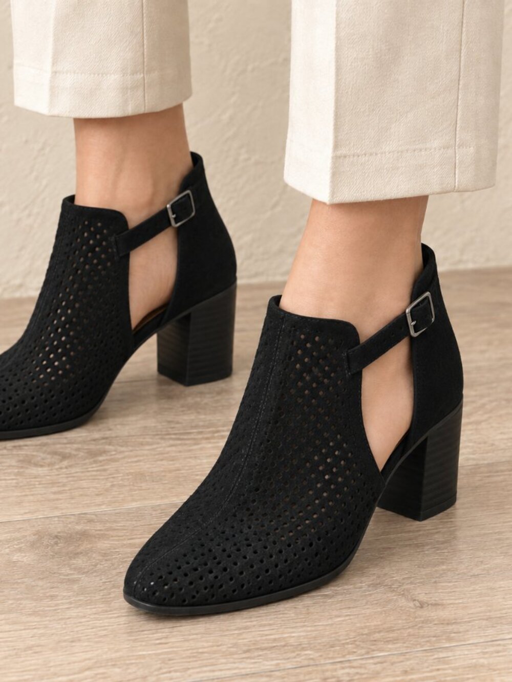 Fjord black shoe boots suede size 37